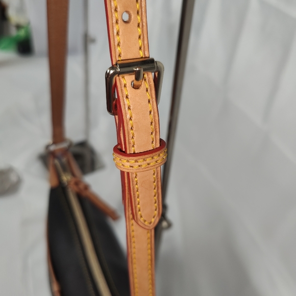 Dooney and Bourke Kimberly Black Pebble Leather with Tan Accents - Picture 6 of 15